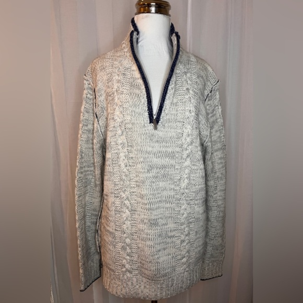 Tommy Bahama half zip lambswool sweater‎